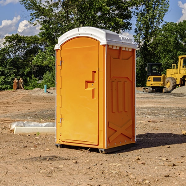 how often are the portable restrooms cleaned and serviced during a rental period in Waterford North Dakota